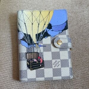 Louis Vuitton Limited edition checkered day planner with balloon art